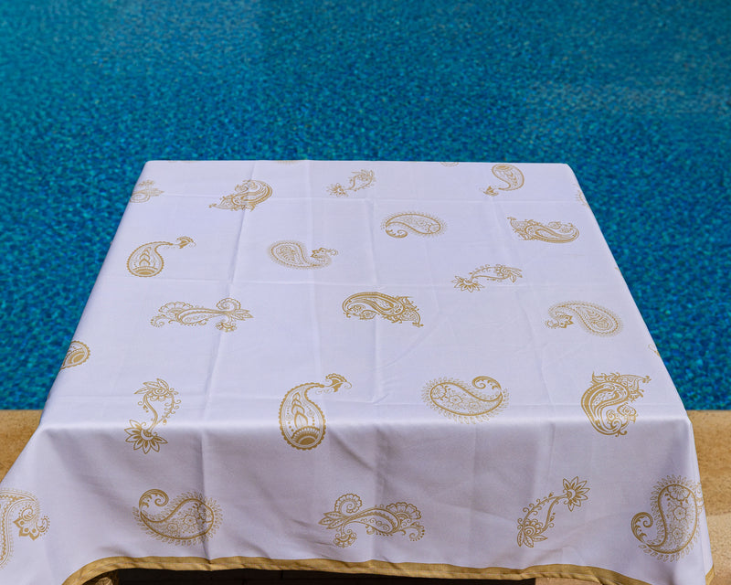 The Beige Paisley table cover-222
