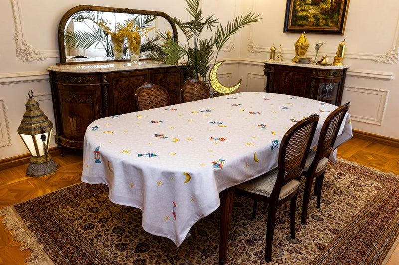 The Colourful fawanis table cover