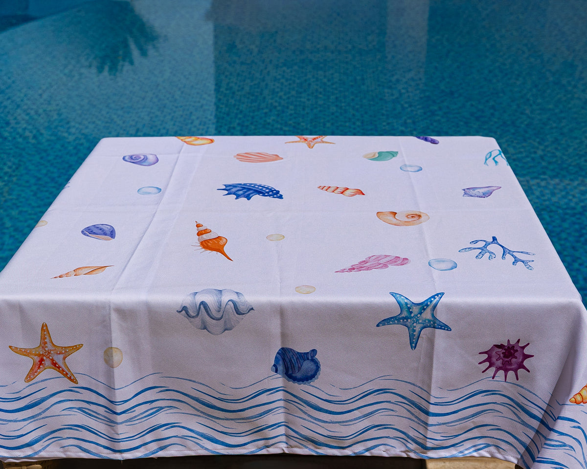 The Seashell waves table cover-221