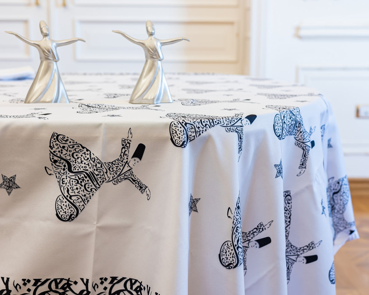 The Calligraphy Whirling Dervish Table Cover