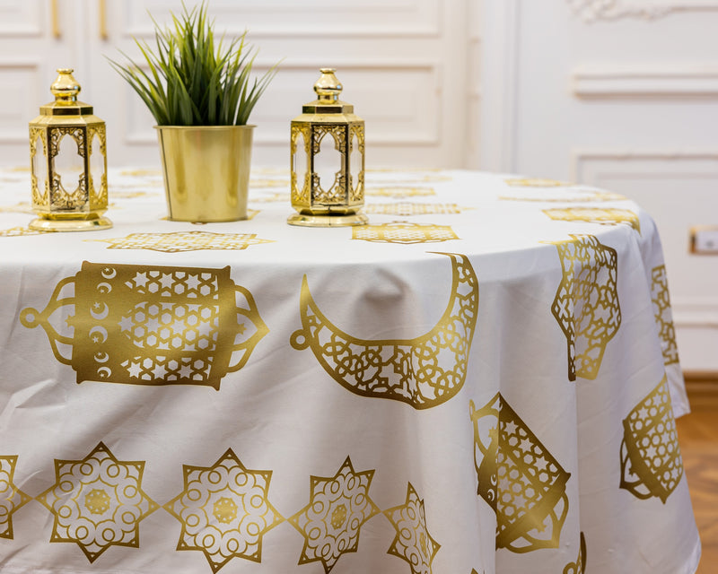 The Olive Lantern and Crescent table cover