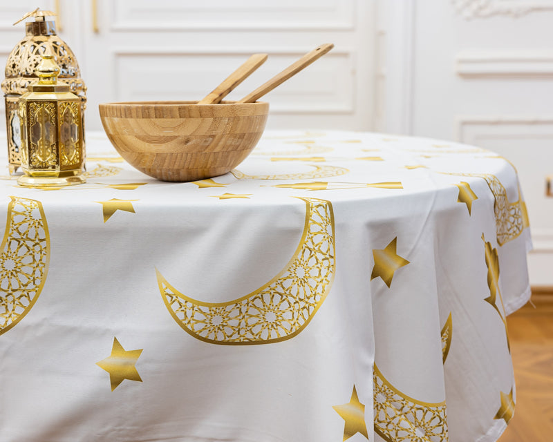 The golden fawanis and crescents table cover