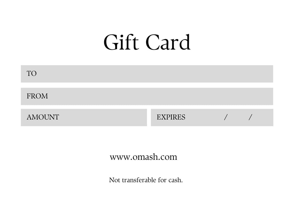 OMASH.COM gift card