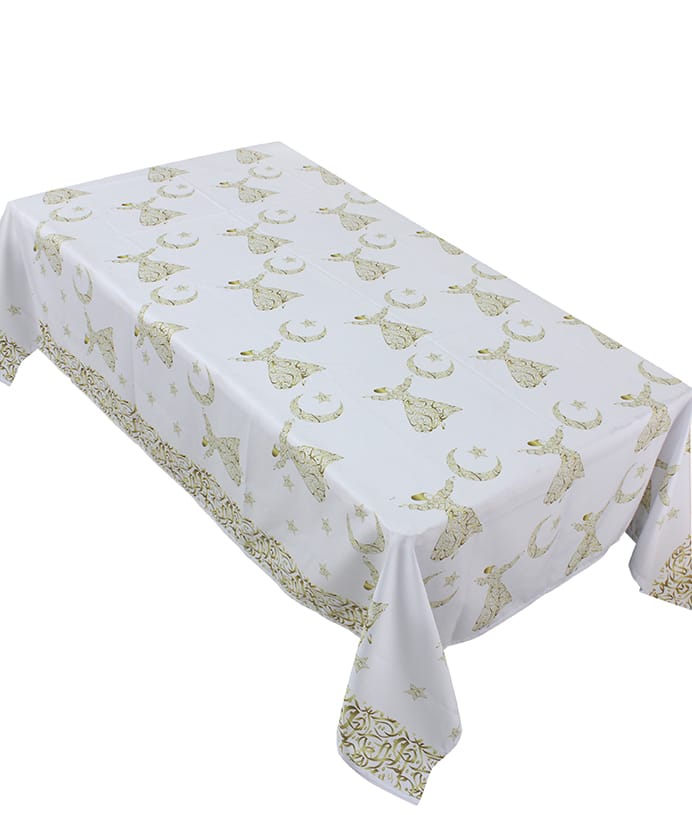 The Golden Calligraphy Whirling dervish table cover