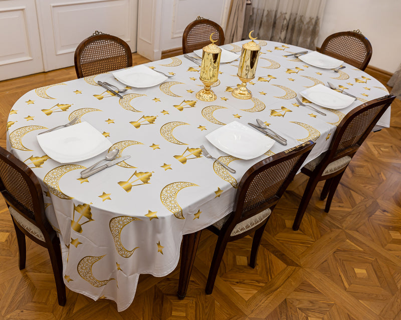 The golden fawanis and crescents table cover