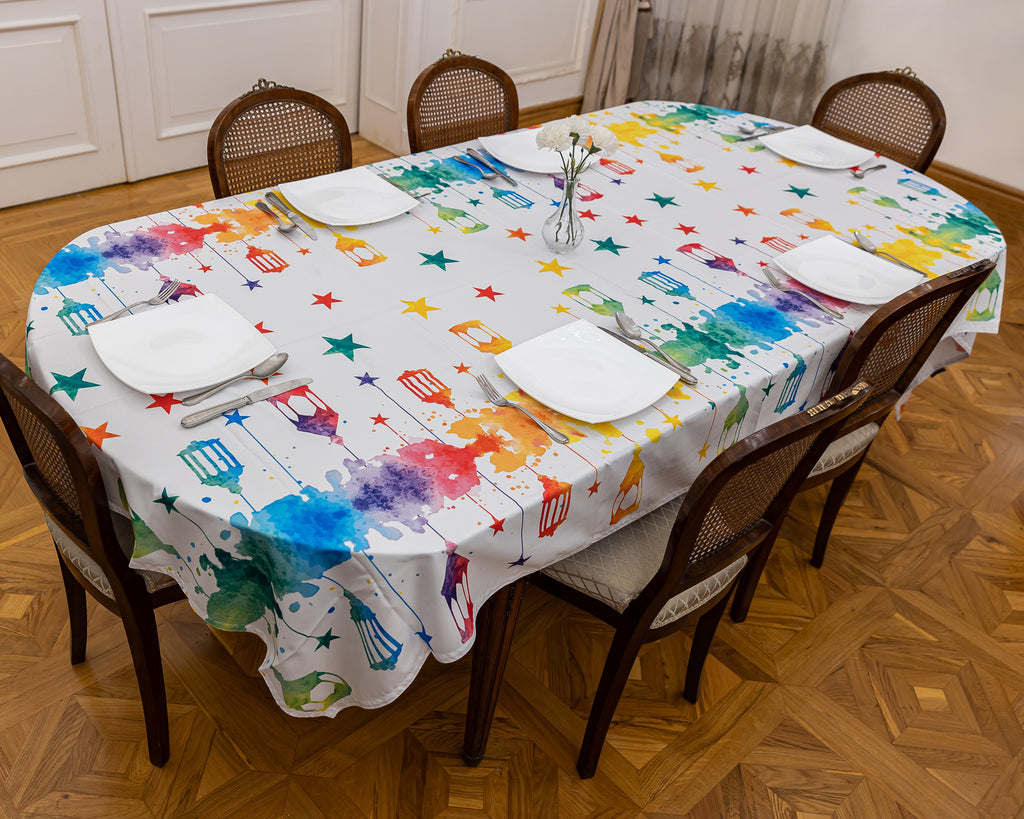 The water colour fawanis table cover