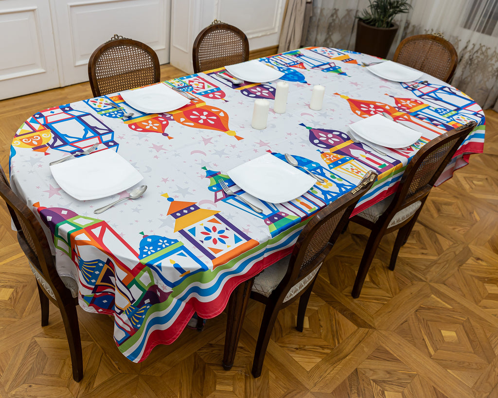 The Colourful Fawanis with stars table cover
