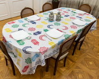 The Colourful Lantern and Crescent Table Cover