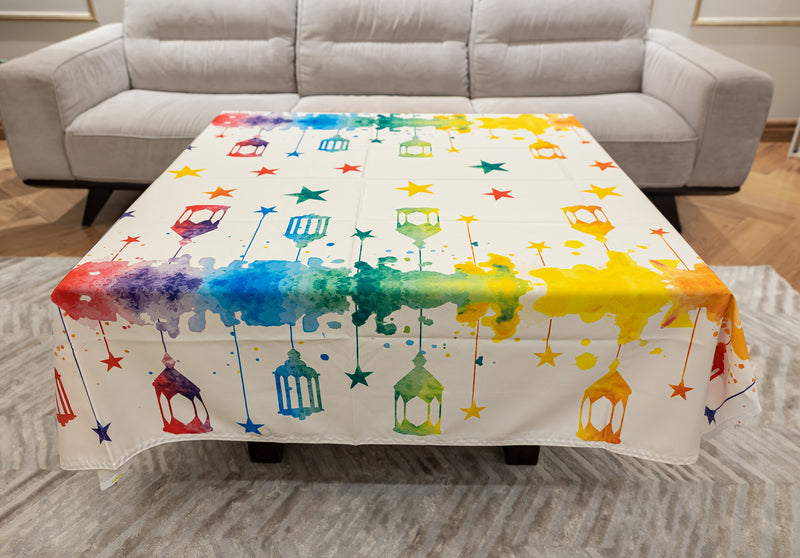 The water colour fawanis table cover
