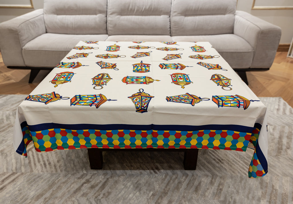 The colourful lanterns table cover