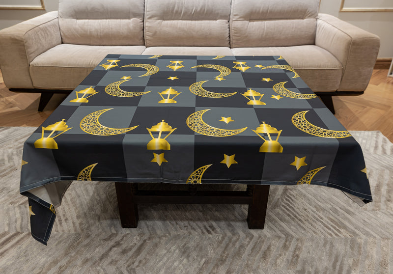 The Grey checks golden fawanis table cover