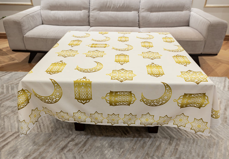 The Golden fanous and crescent table cover