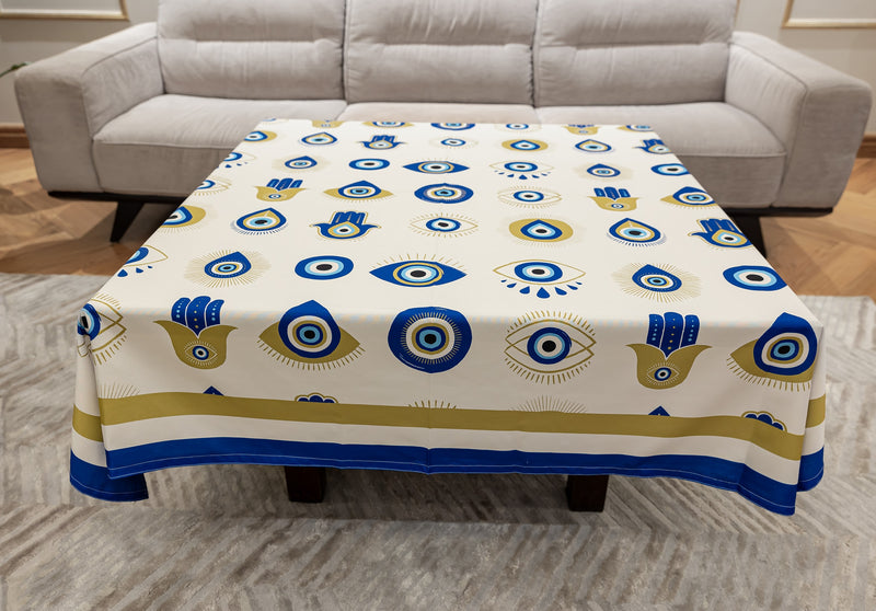 The Evil eye blue table cover