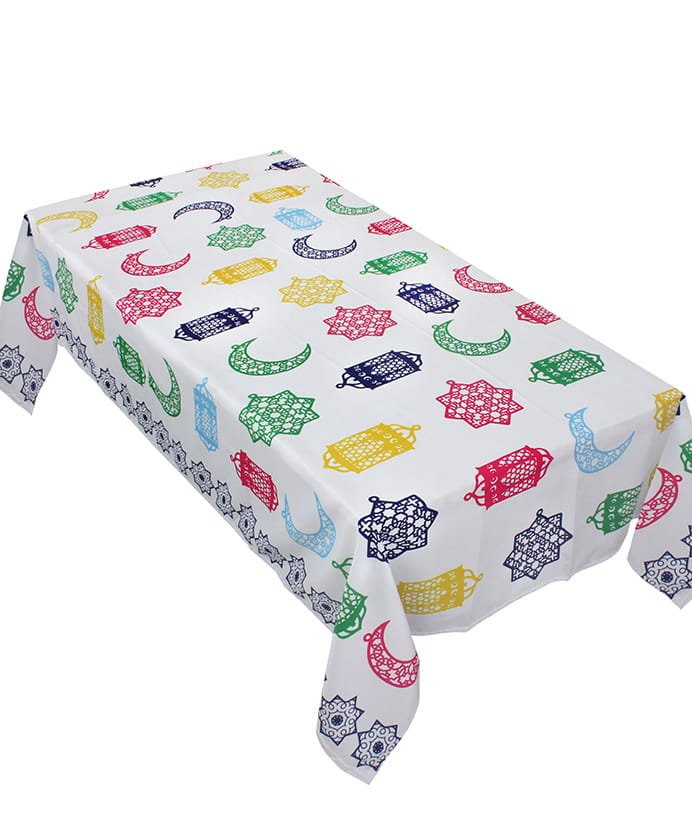 The Colourful Lantern and Crescent Table Cover