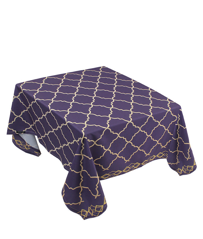 The golden purple table cover