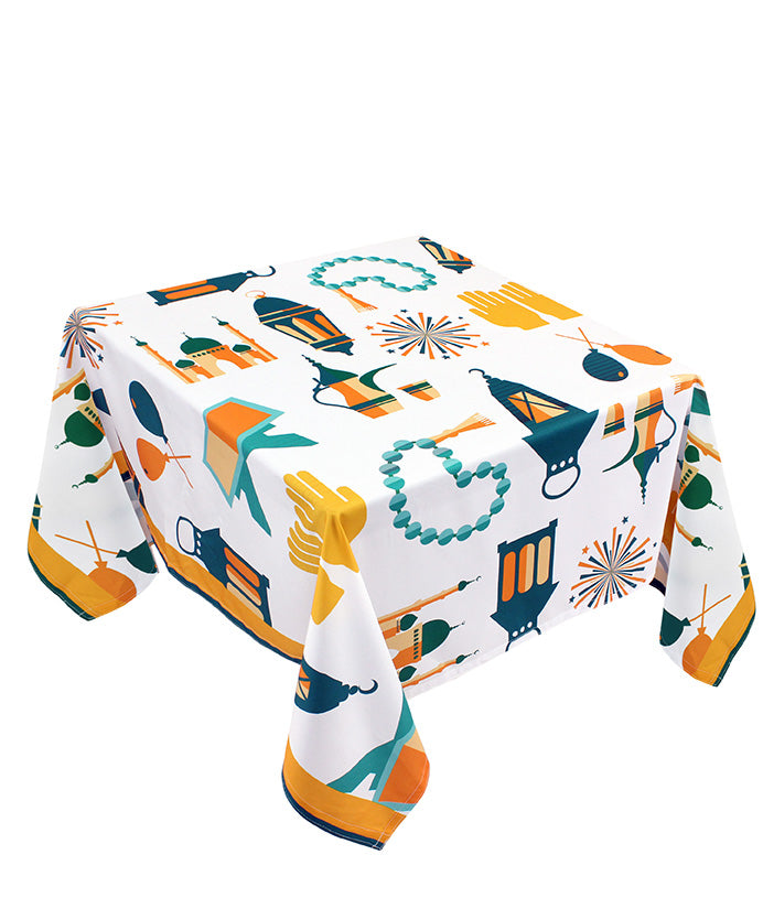 The green icon Ramadan table cover