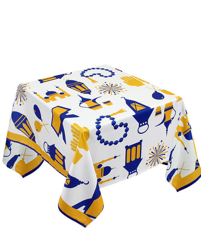 The blue icons Ramadan table cover