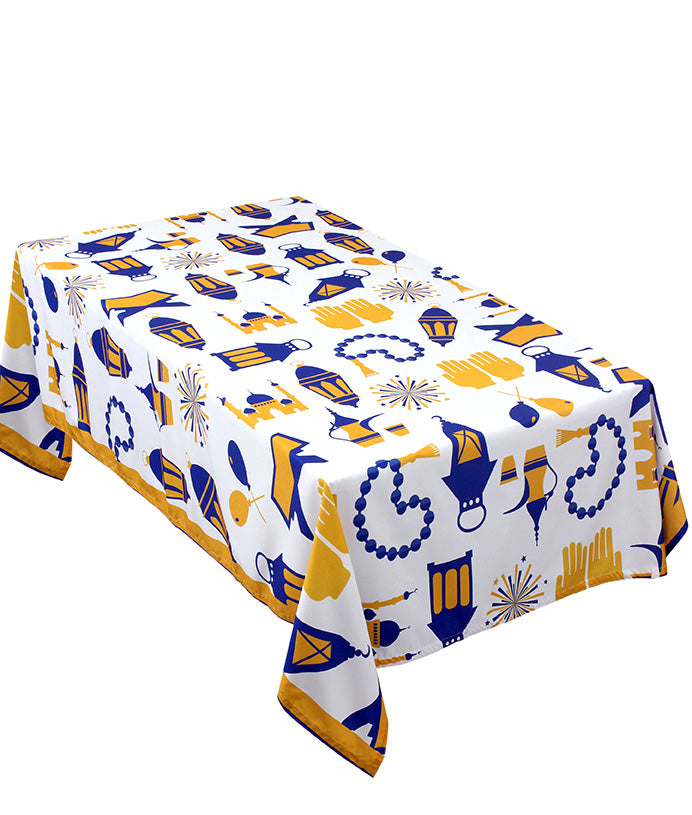 The blue icons Ramadan table cover