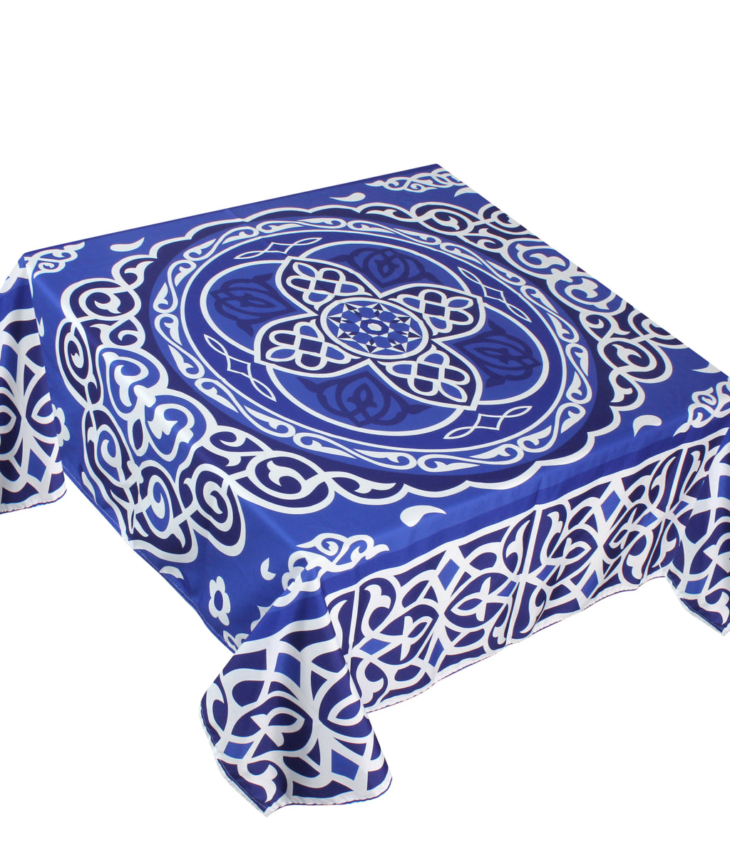 The blue khayameya table cover