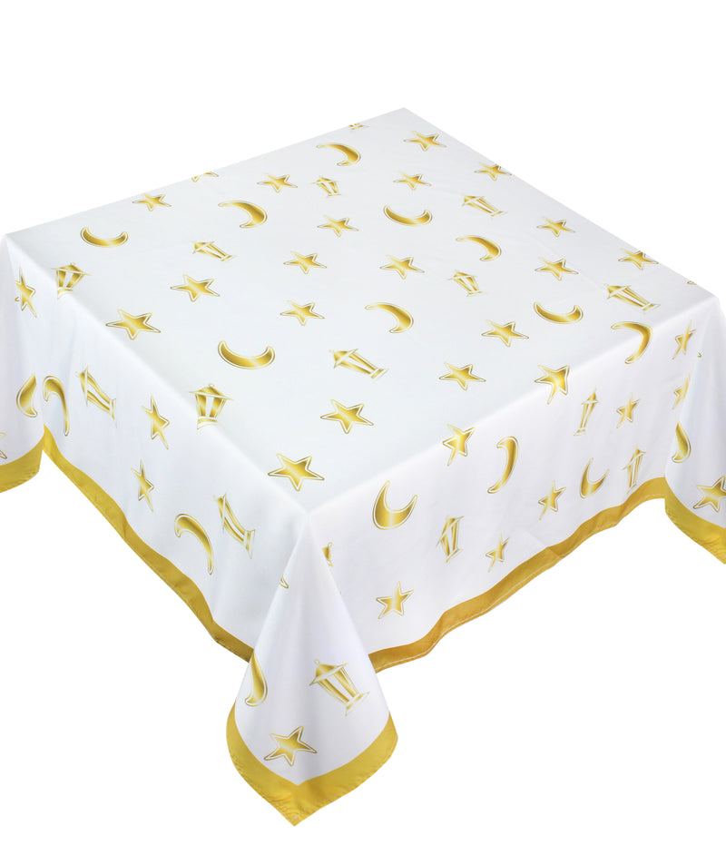 The golden mini fawanis and stars table cover