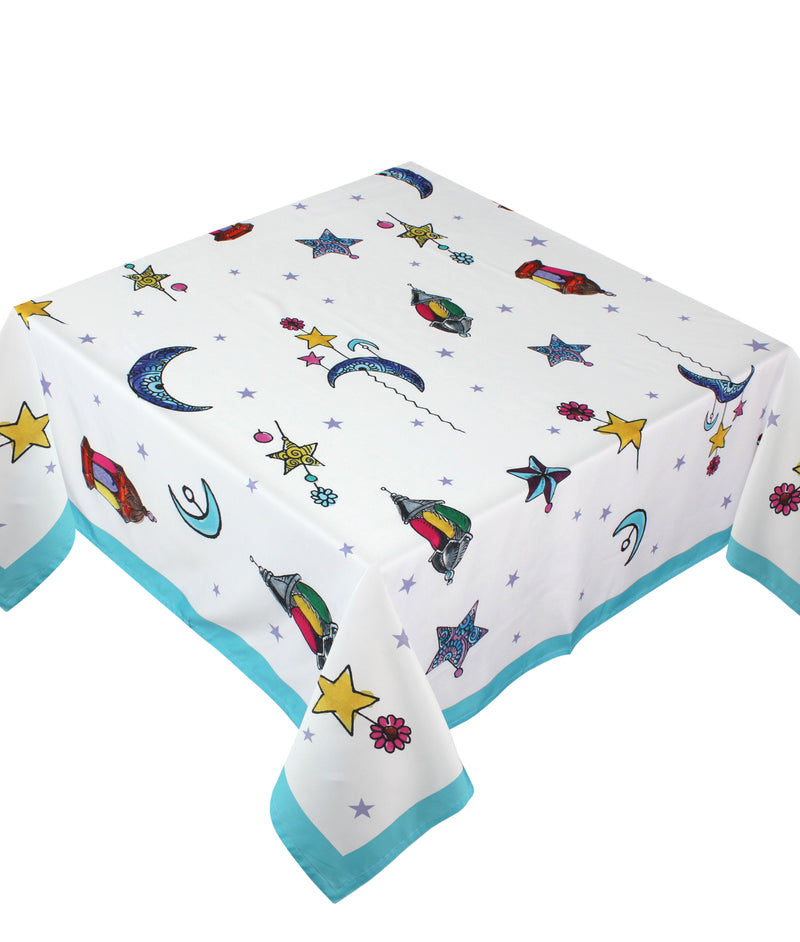 The festive ramadan icons table cover
