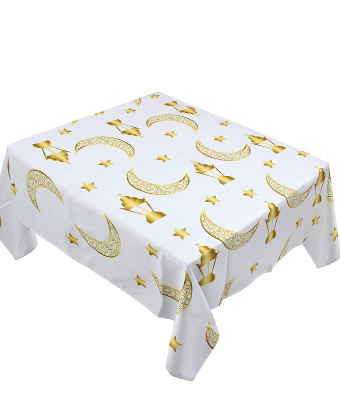The golden lanterns and crescents table cover
