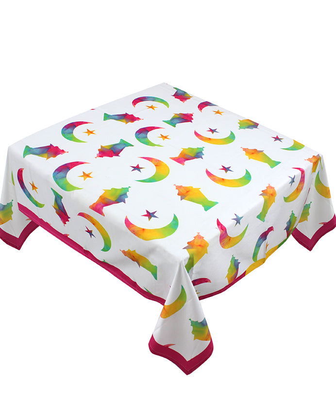 The colourful brushed fawanis table cover