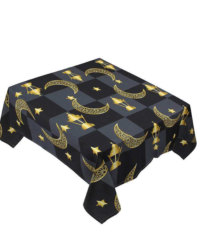 The Grey checks golden fawanis table cover