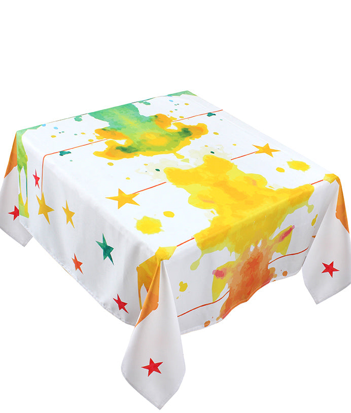 The paint brushed stars table cover