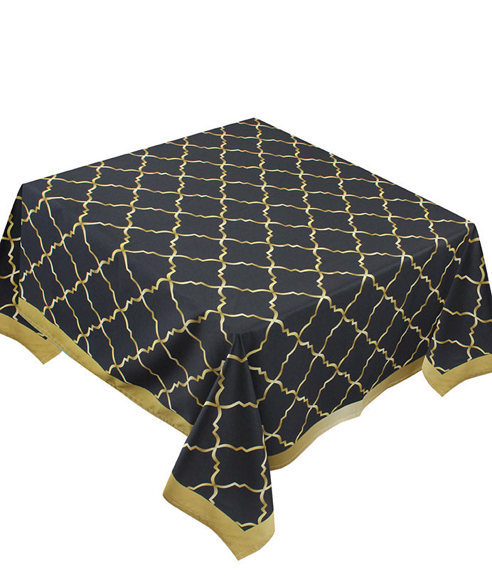 The grey golden classic table cover