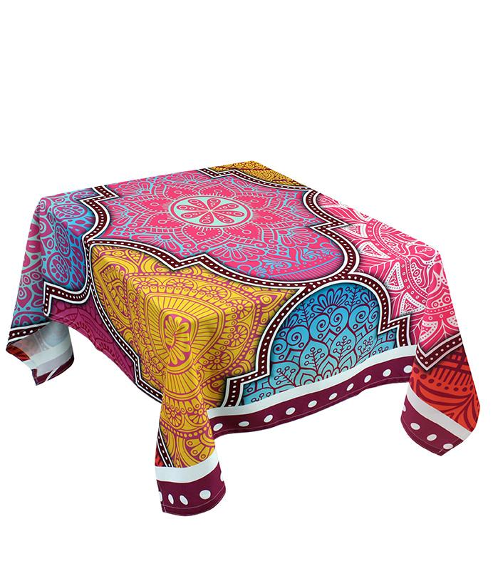 The pink mandala table cover