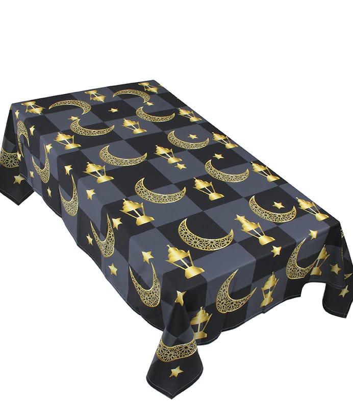 The Grey checks Golden fawanis table cover