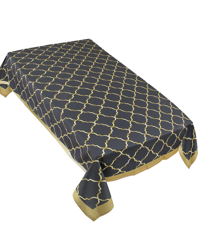 The grey golden classic table cover