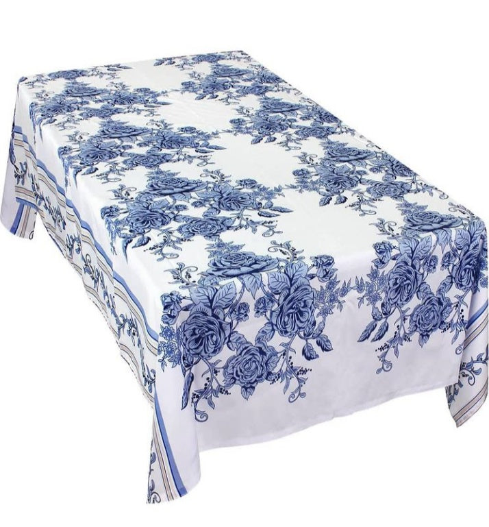 The blue Floral Table Cover