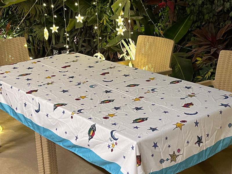 The festive ramadan icons table cover